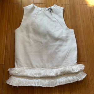 Topshop white tassel top | Sz Small